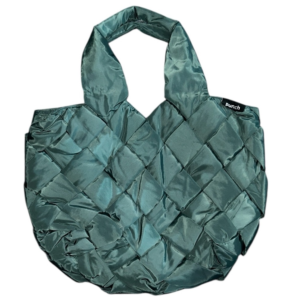 Punch Australia Green Padded Nylon Woven Shoulder Bag